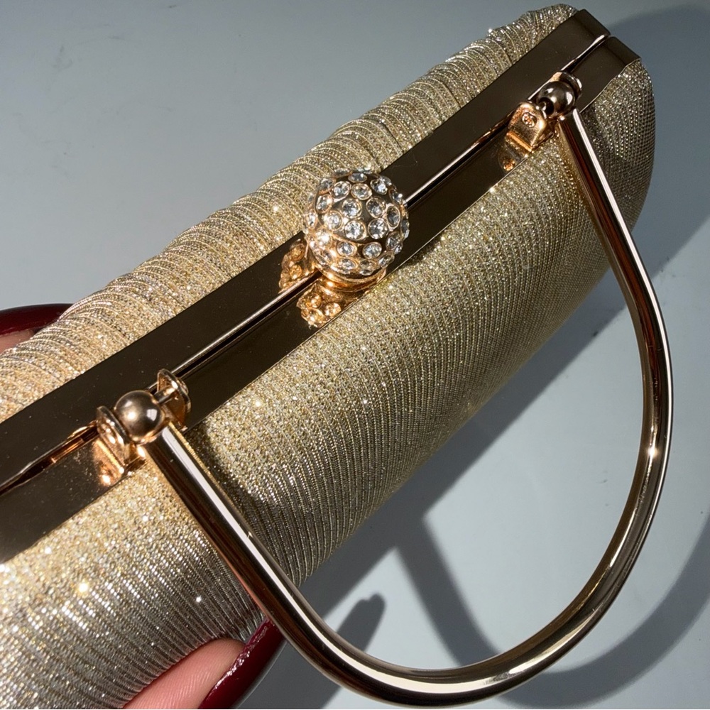 TJ Maxx | Elegant Gold Evening Clutch - Picture 6 of 12